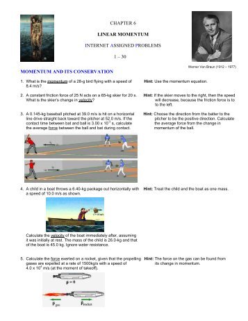 Chapter 6 Linear Momentum - Physics-matters.net