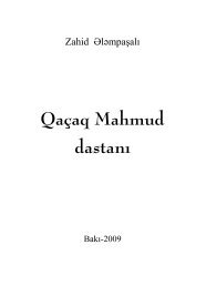 Qaçaq Mahmud dastanı - DSpace at Khazar University