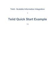 Teiid Quick Start Example - JBoss