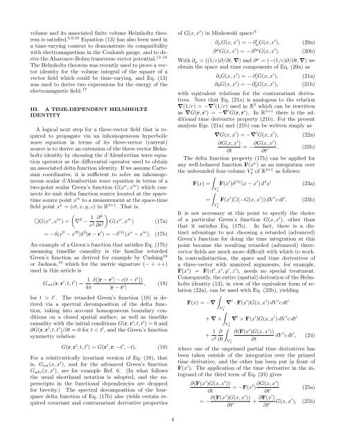 Three-vector and scalar field identities and uniqueness theorems in ...