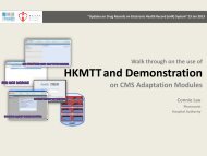 Walk through on the use of HKMTT and Demonstration on CMS ...