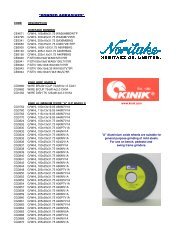 BONDED LIST - S + G Abrasives