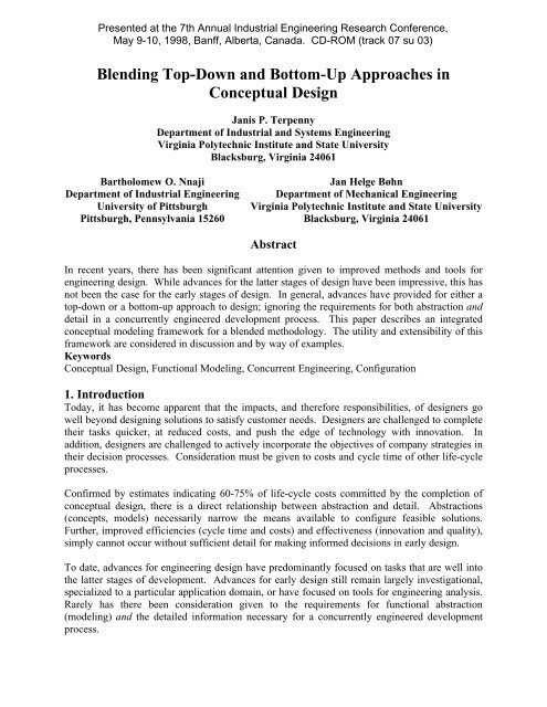 Blending Top-Down and Bottom-Up Approaches in Conceptual ...