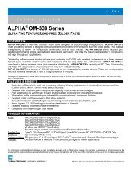 ALPHA OM-338 Technical Bulletin - The Solder Connection