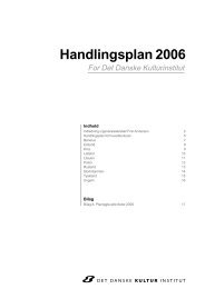 Handlingsplan 2006 - Det Danske Kulturinstitut