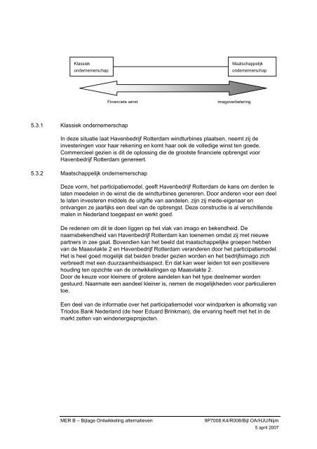 Bijlage Ontwikkeling Alternatieven - Maasvlakte 2