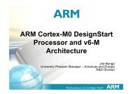 ARM Cortex-M0 DesignStart Processor and v6-M Architecture