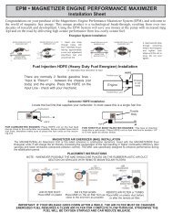 EPM • MAGNETIZER ENGINE PERFORMANCE MAXIMIZER