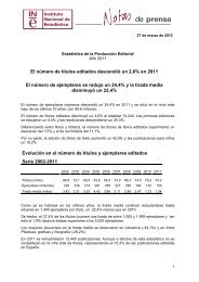 EstadÃ­stica de la ProducciÃ³n Editorial. AÃ±o 2011 - Instituto Nacional ...