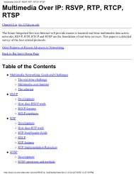 Multimedia Over IP: RSVP, RTP, RTCP, RTSP - mipan