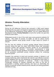 Ukraine. Poverty Alleviation - UNDP in Ukraine