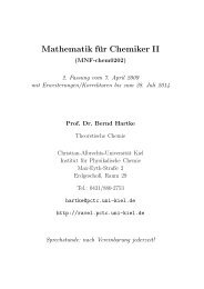 Mathematik für Chemiker II