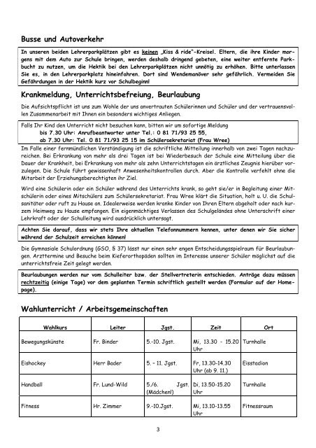 1. Elternrundbrief - Gymnasium Geretsried