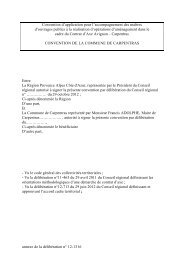 Convention d'application avec la commune de Carpentras - Région ...