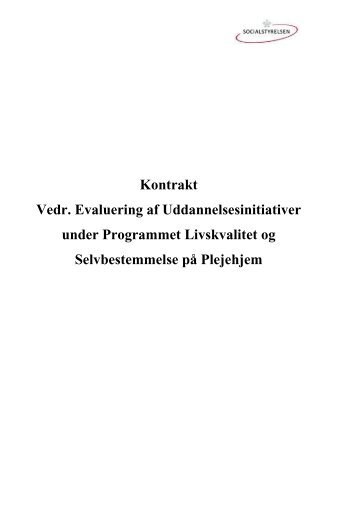 130802 Udkast til kontrakt.pdf - Socialstyrelsen