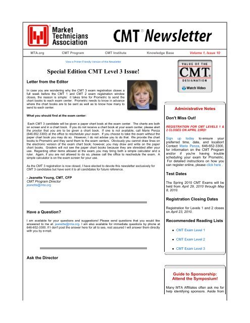 View a Printer Friendly Version of this Newsletter - Market ...