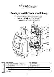 Montage- und Bedienungsanleitung - Solar Steiner