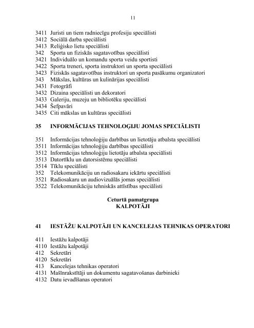 Profesiju klasifikators pdf formÄtÄ