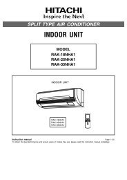 INDOOR UNIT - Hitachi Air Conditioning Products