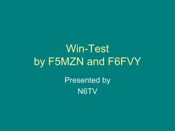Win-Test by F5MZN and F6FVY - NCCC