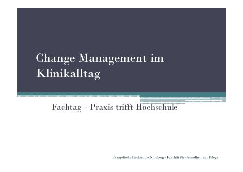 Vorgehenskonzept Change Management am Beispiel eines ...