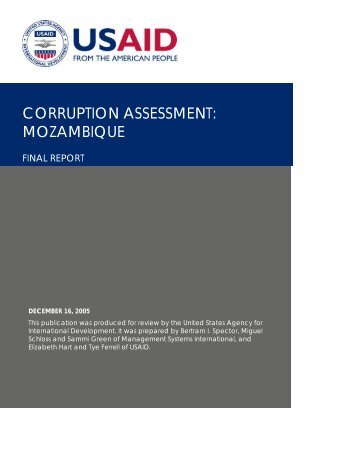 CORRUPTION ASSESSMENT: MOZAMBIQUE - World Bank