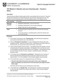 Selection and use of teaching aids - Finchpark