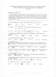 Zadaci sa prethodnih prijemnih ispita iz Matematike