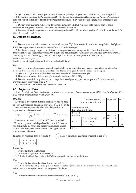 Atomes et molÃ©cules