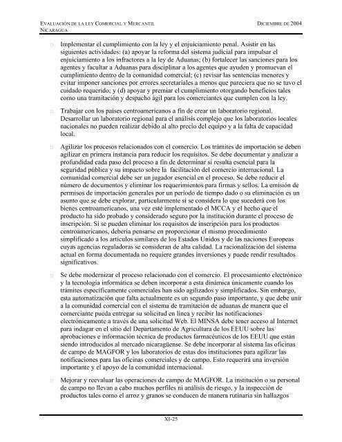 Evaluación de la Ley Comercial y Mercantil Nicaragua - Economic ...