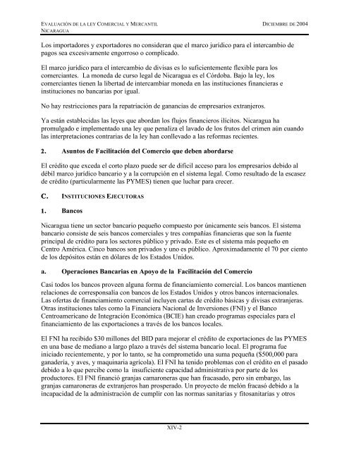 Evaluación de la Ley Comercial y Mercantil Nicaragua - Economic ...