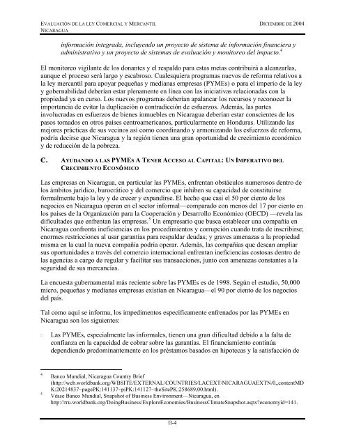 Evaluación de la Ley Comercial y Mercantil Nicaragua - Economic ...