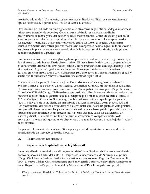 Evaluación de la Ley Comercial y Mercantil Nicaragua - Economic ...