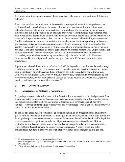 Evaluación de la Ley Comercial y Mercantil Nicaragua - Economic ...