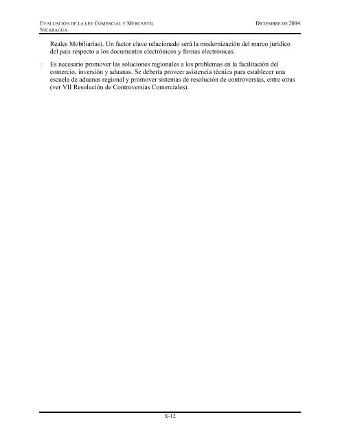 Evaluación de la Ley Comercial y Mercantil Nicaragua - Economic ...