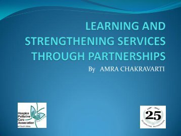 HPCA Learning and Strengthening Services through Partnerships ...