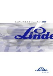 GeschÃ¤ftsbericht der Linde Aktiengesellschaft 2000 - The Linde Group