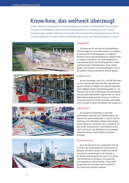 GeschÃ¤ftsbericht der Linde Aktiengesellschaft 2000 - The Linde Group