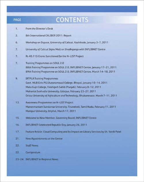 Vol.18- No.1 (Jan-Mar2011) - INFLIBNET Centre