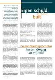 Gezondheidspromotie tussen dwang en vrijheid - Weliswaar