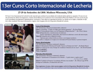 13er Curso Corto Internacional de Lecheria - Babcock Institute ...