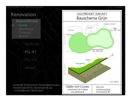 Fortentwicklung von Golfanlagen - Greenkeeper Nord eV