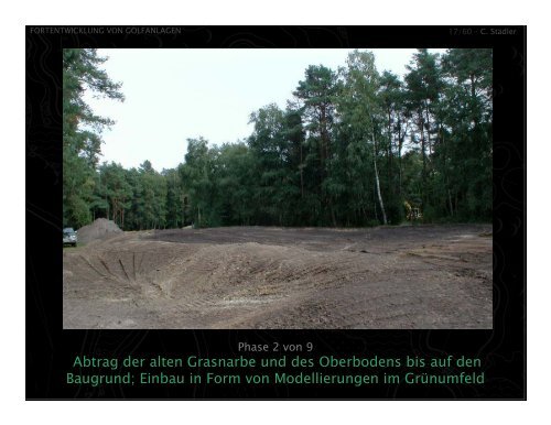 Fortentwicklung von Golfanlagen - Greenkeeper Nord eV