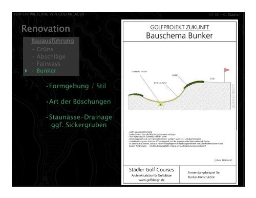 Fortentwicklung von Golfanlagen - Greenkeeper Nord eV