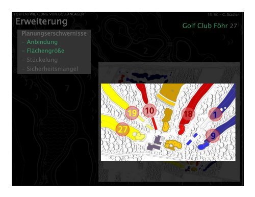 Fortentwicklung von Golfanlagen - Greenkeeper Nord eV