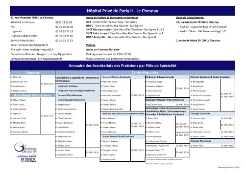 HÃ´pital PrivÃ© de Parly II - Le Chesnay