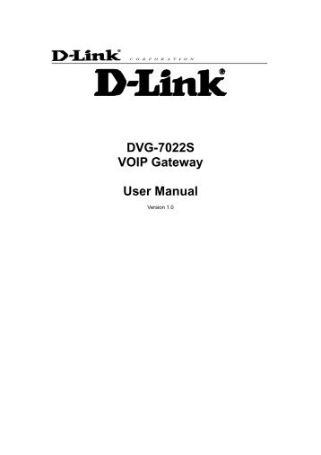 DVG-7022S VOIP Gateway User Manual