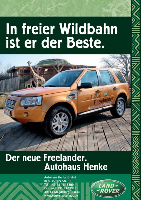 Felis News - Ausgabe 2007 - Zoologischer Garten Magdeburg