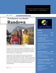 Rundownwsletter - Kalamazoo Area Runners