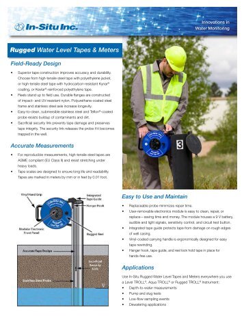 Rugged Water Level Tapes & Meters - Waterra-In-Situ